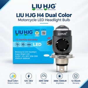 LIU HJG H4 Dual Color Motorcycle LED Headlight Bulb